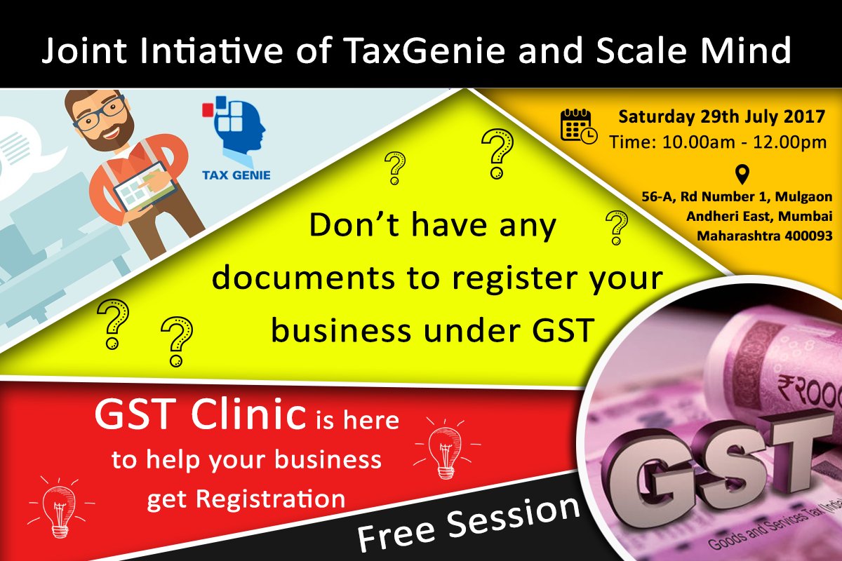 taxgenie_'s tweet photo. #TaxGenie #GST #GSTClinic #seminar #workshop #event #MeetanExpert #GSTqueries #HACCode #SACCode #GSTInvoice https://t.co/4VIxuTlLnJ
