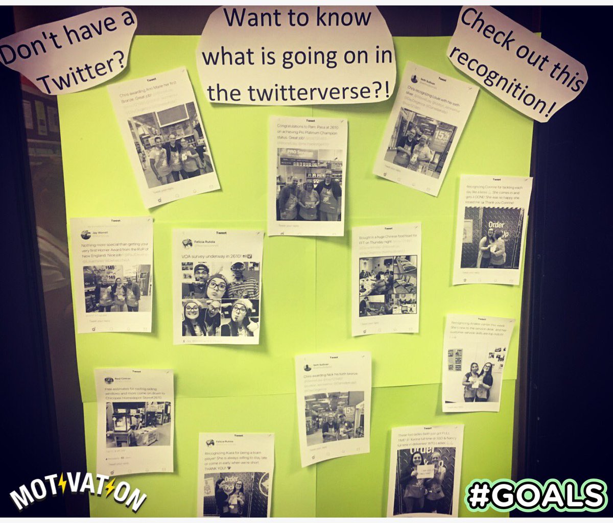 We wanted to make sure everyone had a chance to see our tweets! #recognition #MotivationMonday