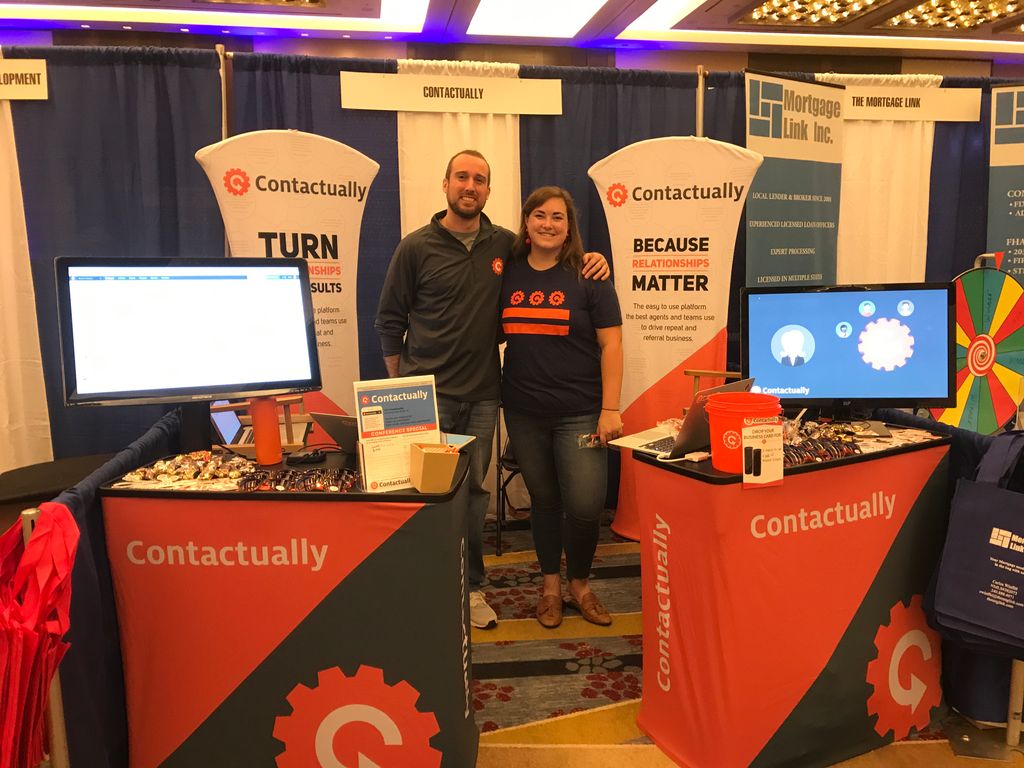 Contactually's tweet photo. The team is set up at #RealtorFest. Come by booth 78 and give #TeamContactually some love! #realestate @gcaarnow https://t.co/whlqSAaxFj