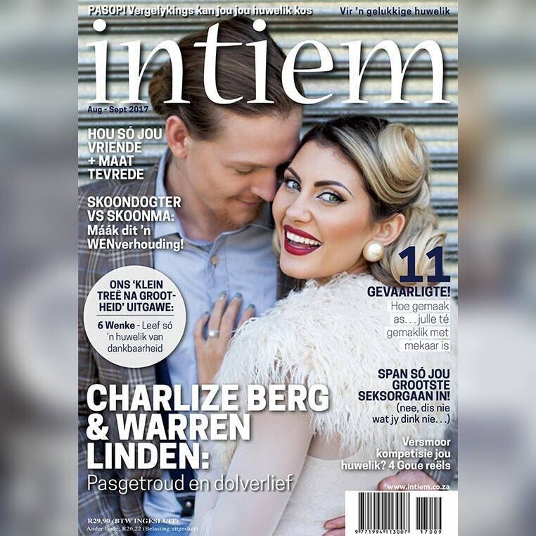 charlizeberg's tweet photo. Skoonheid is liefde wat sigbaar geword het! Dis vir ons 'n groot voorreg om as getroude paar ons 1ste voorblad tekon doen met@IntiemTydskrif https://t.co/joVWMRnISU