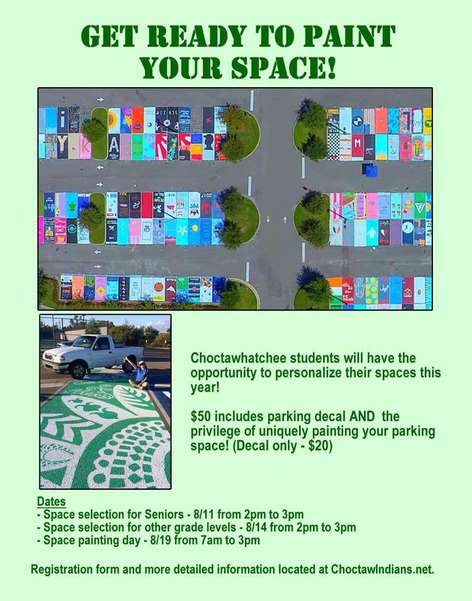 ChoctawHS's tweet image. Check this out! Start thinking about how you will paint your space! #gobiggreen #wearechoctaw