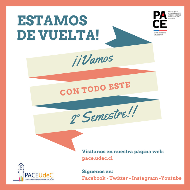 PACEUdeC's tweet photo. Tras un breve Receso ¡Estamos de Vuelta! @PanoramaUdeC @Educbiobio @DeproeNuble @DeprovBiobio @deprovconce @agenciactosur #PACE #PACEUDEC https://t.co/vt2QidRqFr