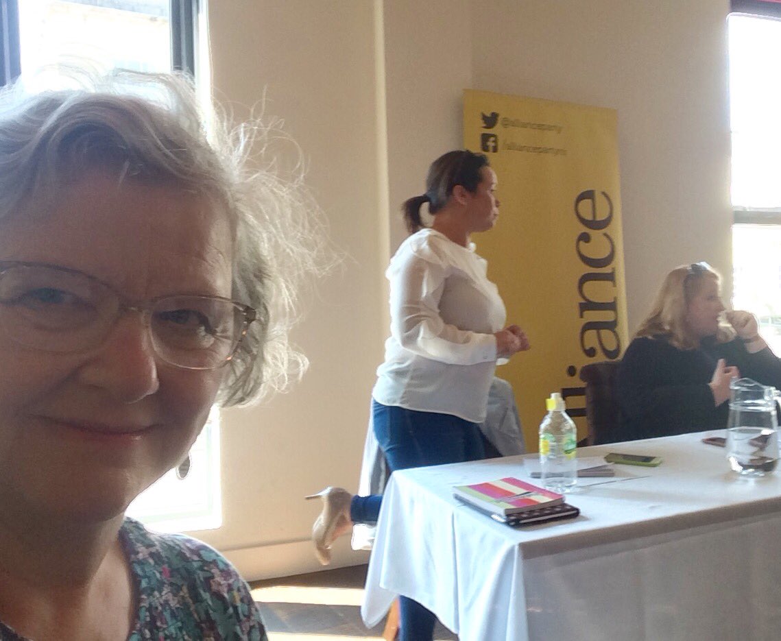 YIMBoyle's tweet photo. Well done @NewryArmaghAP @naomi_long for excellent meeting - answering local constituents' issues. Pleased 2 join you while at #JHISS! https://t.co/6I4ab3X5qY