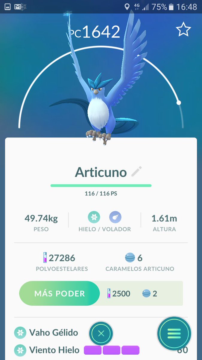 ElGraciaaa's tweet photo. Bueno buenoooo... Por fiiin, ARTICUNO pa la saca 😂👌. K bien sienta la verdad 😊. @IncursionesBCN #PokemonGo https://t.co/FKYAfLn0jN