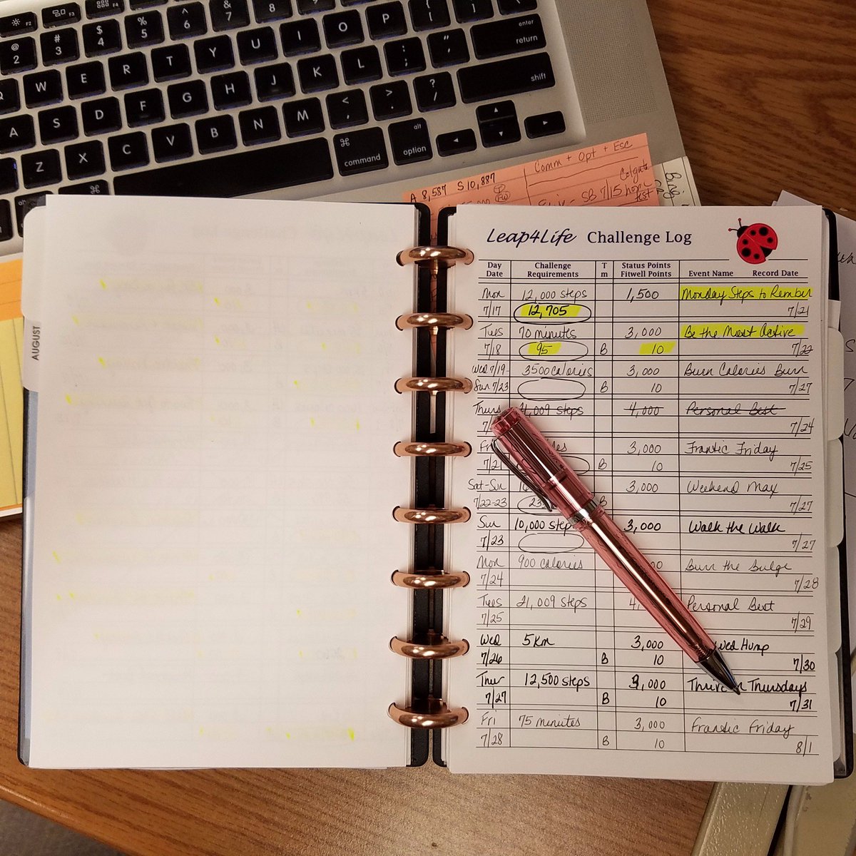 PearlMom's tweet photo. @levenger My @L4L_LEAP4LIFE log made 2 track my fitness challenges w/rose gold #circa discs &amp; notebook &amp; @MonteverdePens #Showusyourcirca https://t.co/ZR8CQdNbUz