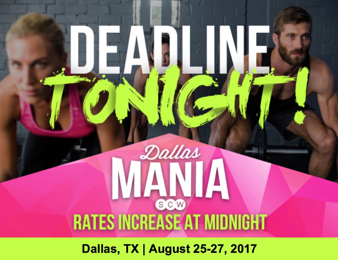 ⭐️ Dallas MANIA® Discount Deadline is Tonight. Rates Increase at Midnight!
 Register Now: conta.cc/2eI2a8p