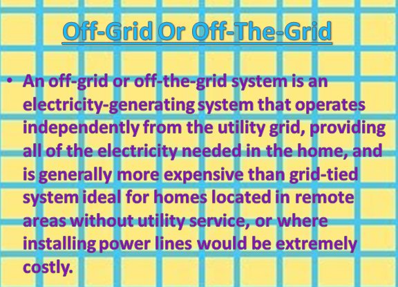 JRHeatingAC's tweet photo. What is the difference between off-grid or off-the-grid? https://t.co/jbIvbb5HP1
