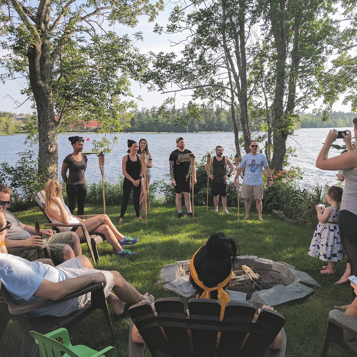 codeandmortar's tweet image. A snapshot of our annual Survivor event. Events like this help strengthen our bond as employees and friends. #CodeAndMortar #AwesomeTogether