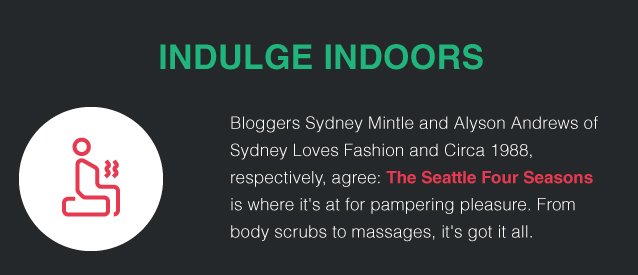 //City Guide// Best places to pamper yourself in #Seattle featuring <a href="/FSSeattleSpa/">Spa at @FSSeattle</a> via  <a href="/KAYAK/">KAYAK</a> Travel Hacker kayak.com/news/seattle-b…