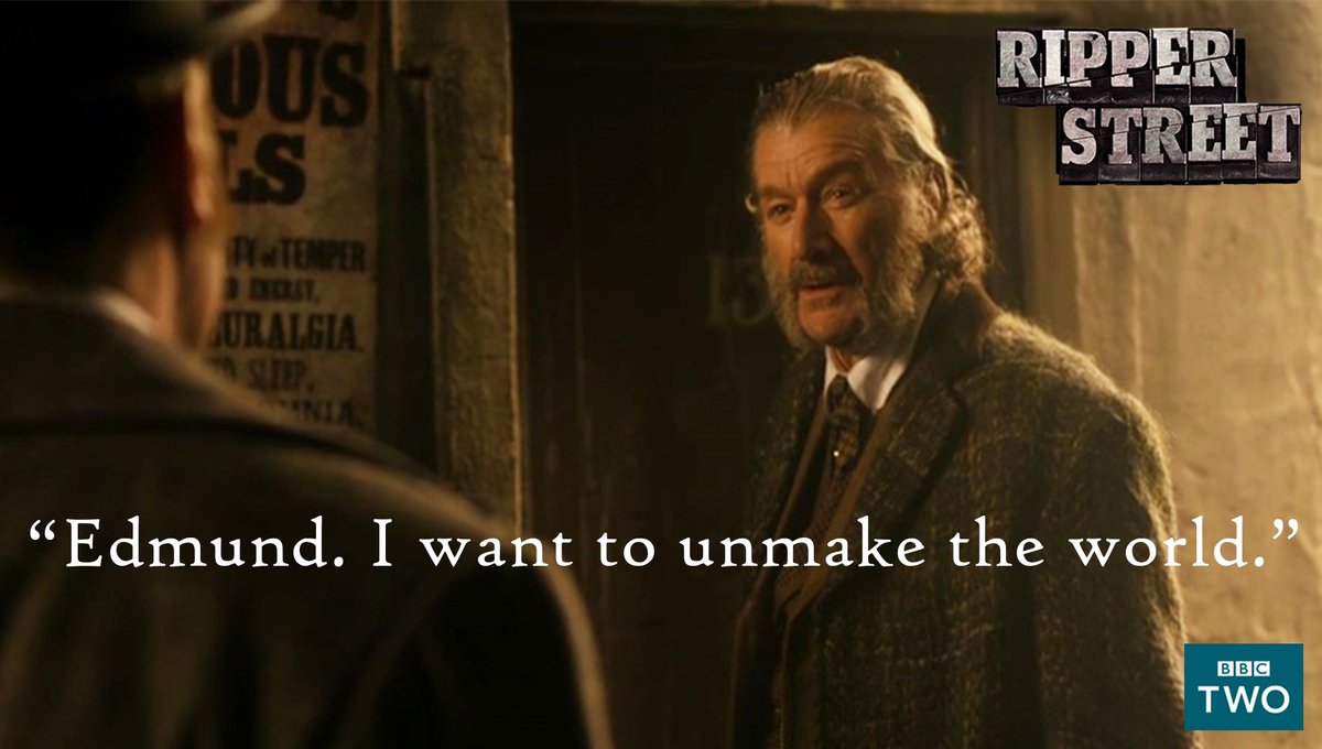 "Edmund. I want to unmake the world." #RipperStreet <a href="/BBCTwo/">BBC Two</a> <a href="/TigerAspectUK/">Tiger Aspect</a> <a href="/MultitudeMedia/">Multitude Media</a>