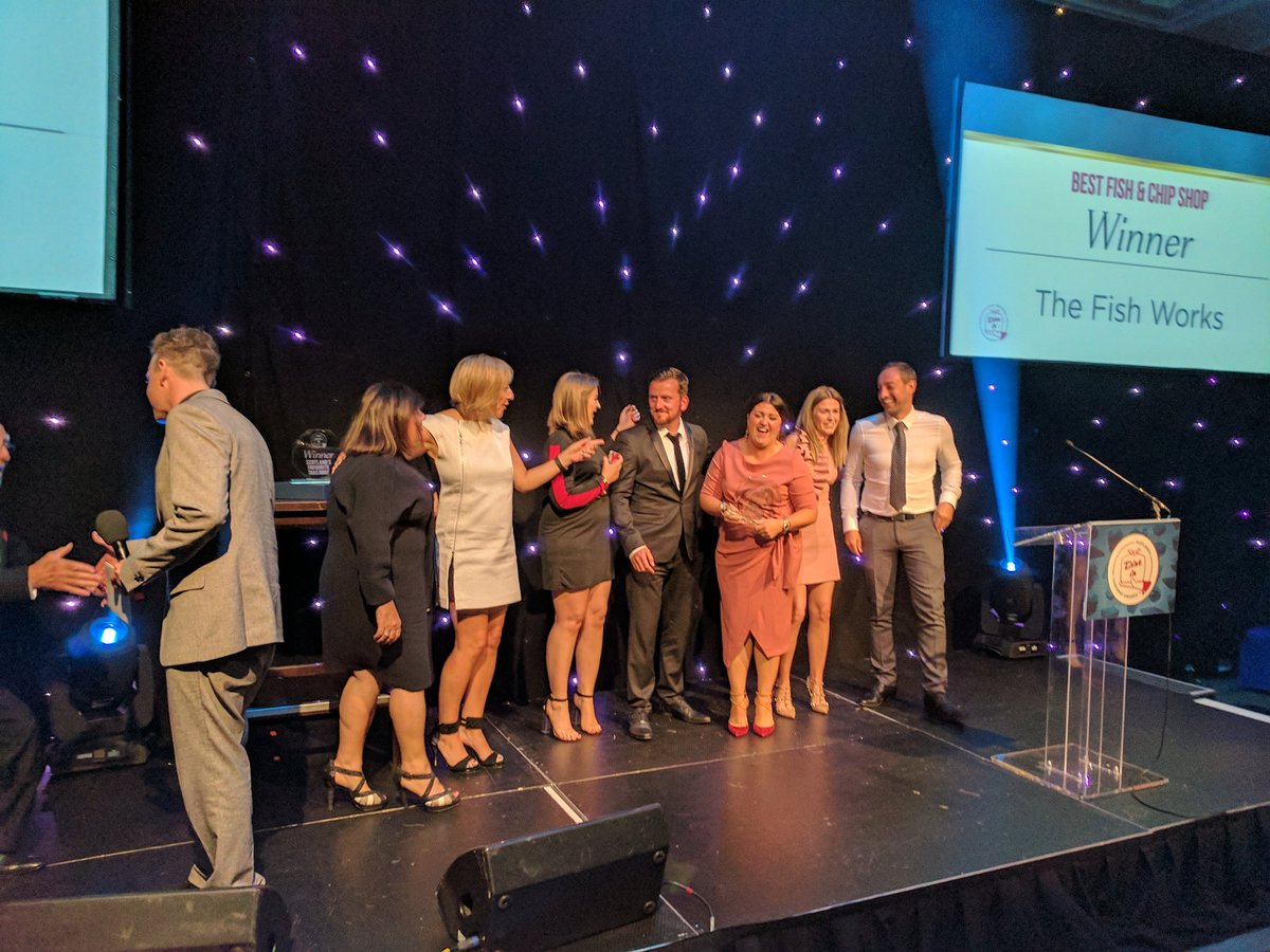 WeDoFruition's tweet photo. Scotland's best Fish &amp; Chips @dineinawards !!! Well done @fishworkslargs https://t.co/NZO5Q8OsXt