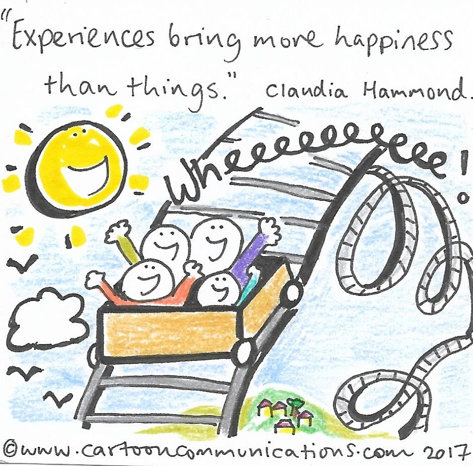 actionhappiness's tweet image. Experiences bring more happiness than things