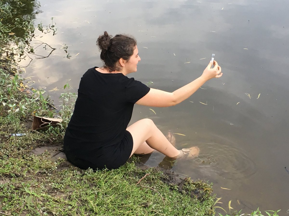 "Do it for the [Sample]"

#iGEM2017 team member Catherine collecting water samples in Austin for some later lab work!