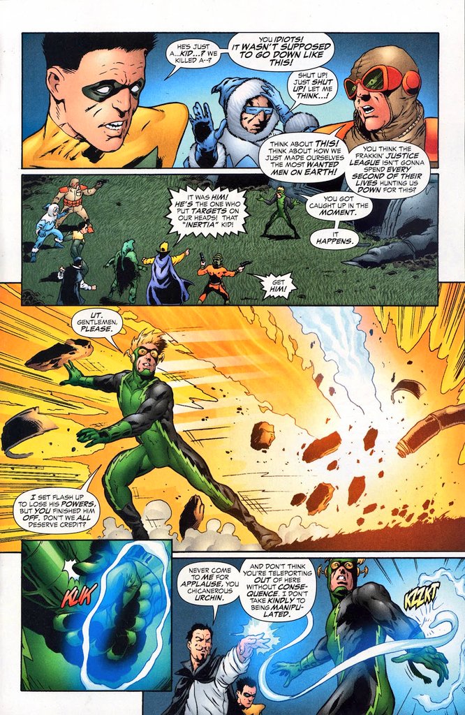 "Whoa,whoa,whoa
hey now,guys..can't we just settle this over a beer &amp; let bygones be beygones?
come on!
you should all be thanking me."