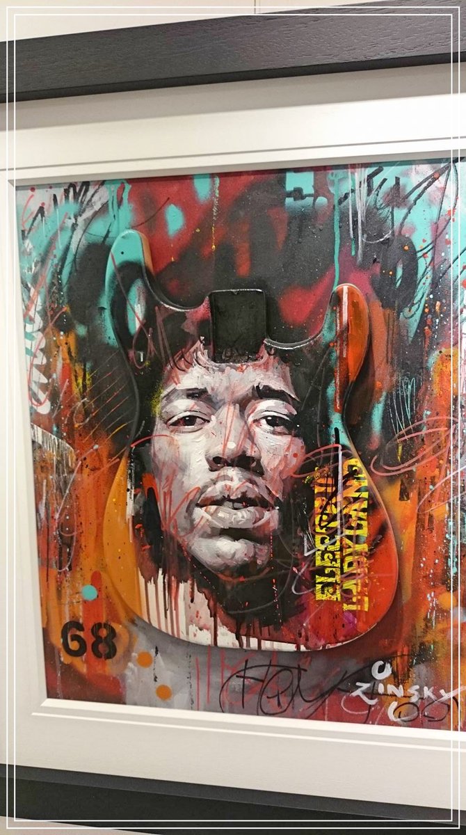 ZinskyOfficial's tweet photo. #JimiHendrix Acrylic in #fender #strat 2016. https://t.co/ky52Uz2akX