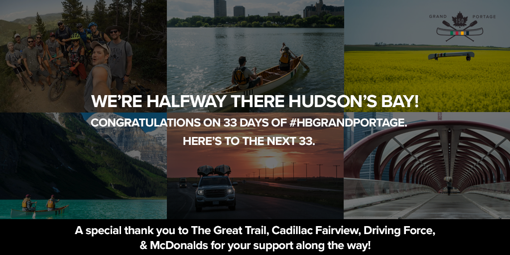 Oh what an adventure it has been so far! Here's to the next 33 days on the #HBGrandPortage 😊🇨🇦🍃🌞 #Canada150