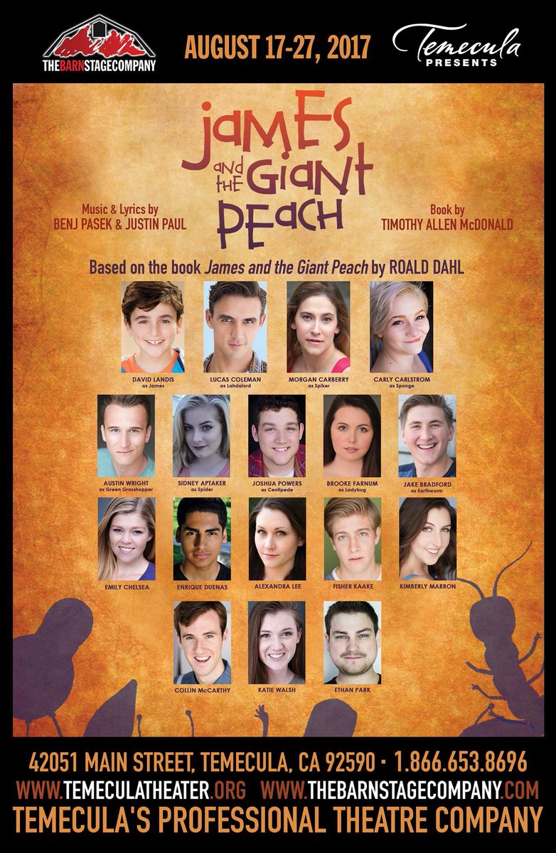 TheBarnStageCo's tweet photo. We can't wait to start working with this amazing cast! Tickets on sale! #shakeitup #floatingalong #jamesandthegiantpeach #broadway #temecula https://t.co/1N6YtIUttw