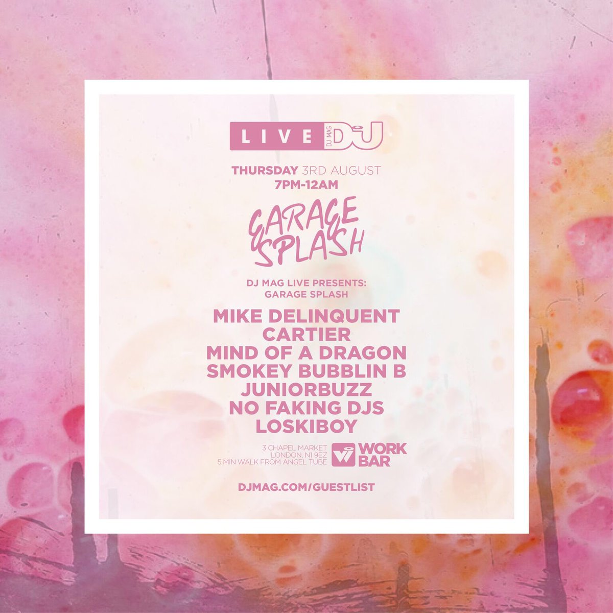 Garage Splash (@garage_splash) on Twitter photo <a href="/DJmag/">DJ Mag</a> live Garage Splash 3rd aug <a href="/workbarlondon/">Work Bar London</a> <a href="/DjCartier/">DJ Valentino Cartier</a> <a href="/mikedelinquent/">MIKE DELINQUENT</a> @mindofadragon @SmokeyBubblinB <a href="/jnrbuzz/">juniorbuzz</a> <a href="/Nofakingever/">NO FAKING</a> <a href="/loskiboy1/">LoskiBoy</a> <a href="/DJmag/">DJ Mag</a> live Garage Splash 3rd aug <a href="/workbarlondon/">Work Bar London</a> <a href="/DjCartier/">DJ Valentino Cartier</a> <a href="/mikedelinquent/">MIKE DELINQUENT</a> @mindofadragon @SmokeyBubblinB <a href="/jnrbuzz/">juniorbuzz</a> <a href="/Nofakingever/">NO FAKING</a> <a href="/loskiboy1/">LoskiBoy</a>