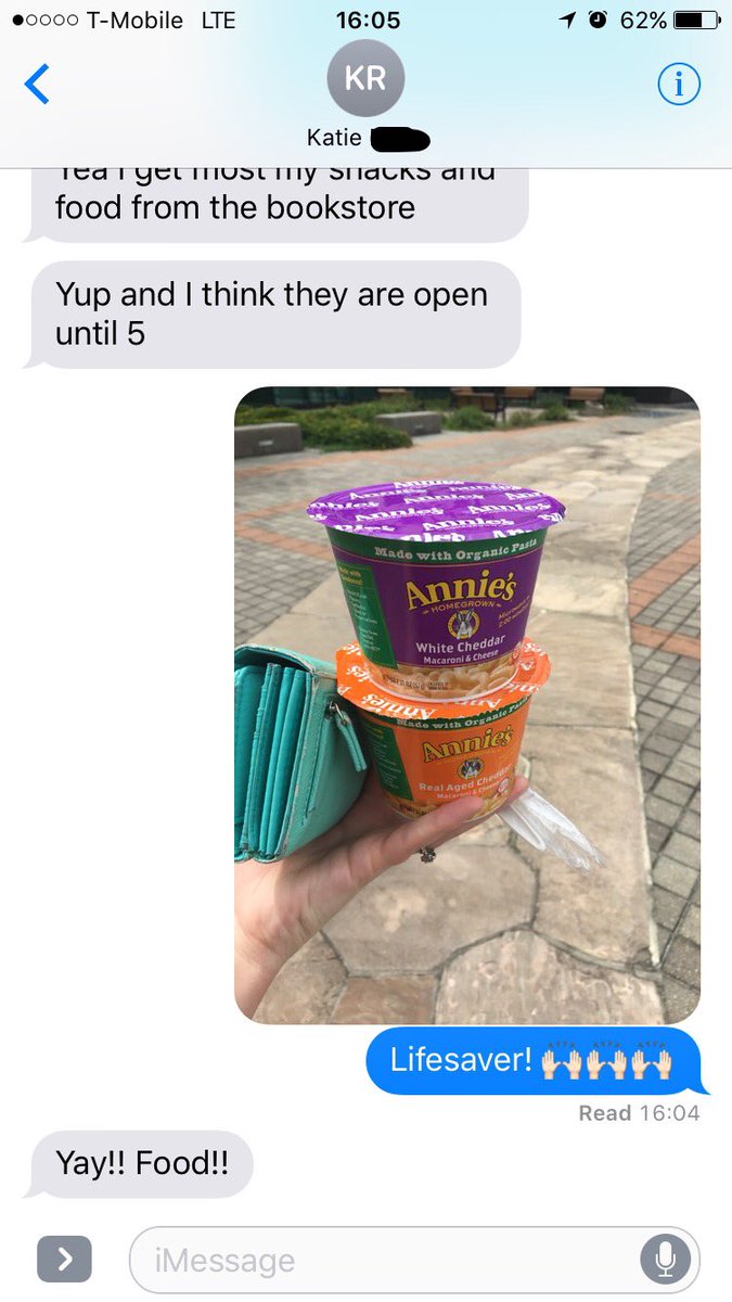 SKSPena's tweet photo. When you forget to bring lunch and the cafeteria is closed and your carpool buddy saves the day. Yay for bookstore snacks! #saprolife https://t.co/OZapN3stn1