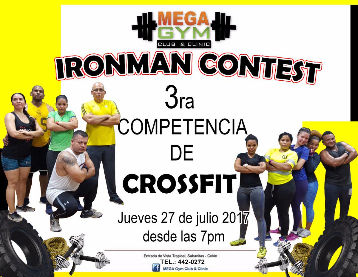 Quién se anima??? #MegaGym IROMAN CONTEST 3ra competencia de Crossfit - Jueves 27 de julio 7PM... va a estar🔥🔥🔥No te la pierdas