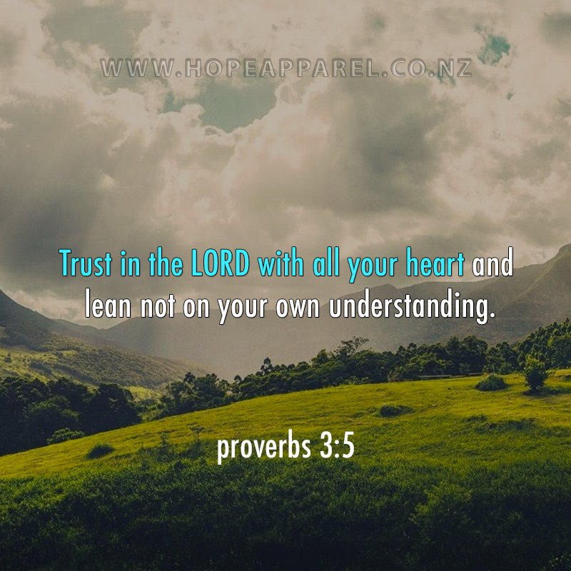 ApparelHope's tweet photo. Proverbs 3:5 #Bible #Scripture https://t.co/GgE7ZufU0P