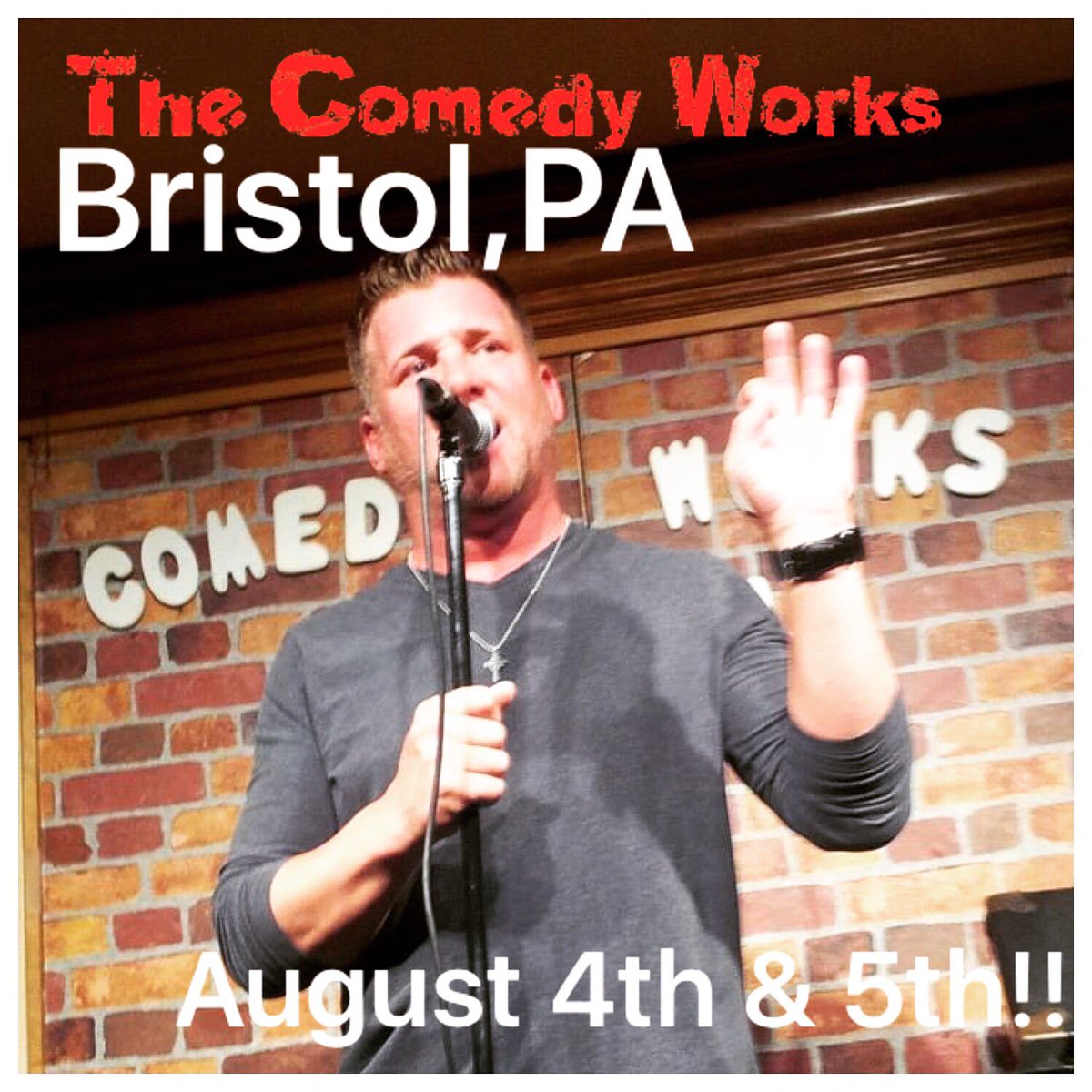 Mac72Terry's tweet photo. August 4th &amp; 5th I'm headlining @comedyinbristol @countingjoel @MikeMerk01 #Philadelphia #Bristol #Bensalem #Comedy #RT https://t.co/iSwjhUYvn4