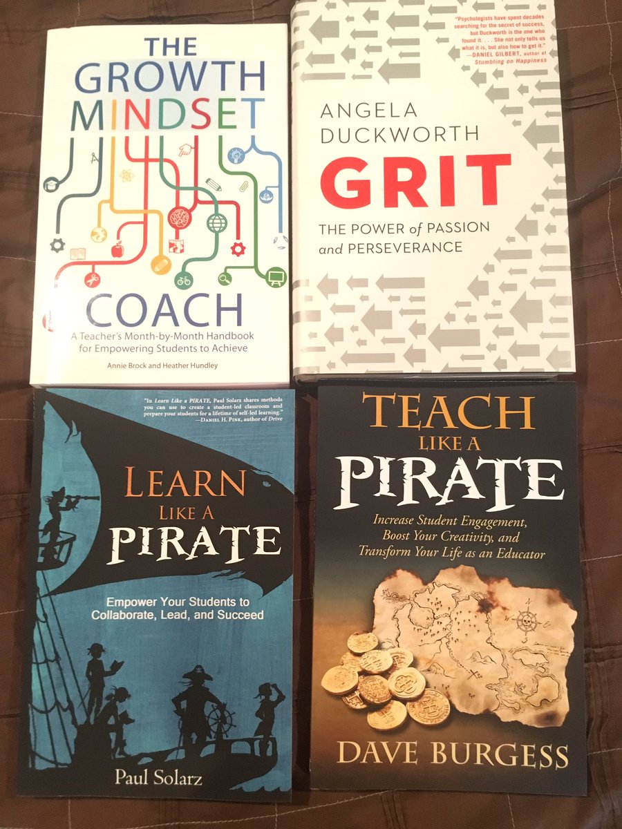 mjzoer's tweet photo. Adding to my summer reading list on my last week of break!#GRIT #teachlikeapirate #growthmindset #middleschoolteacher https://t.co/av8OvBf1gQ