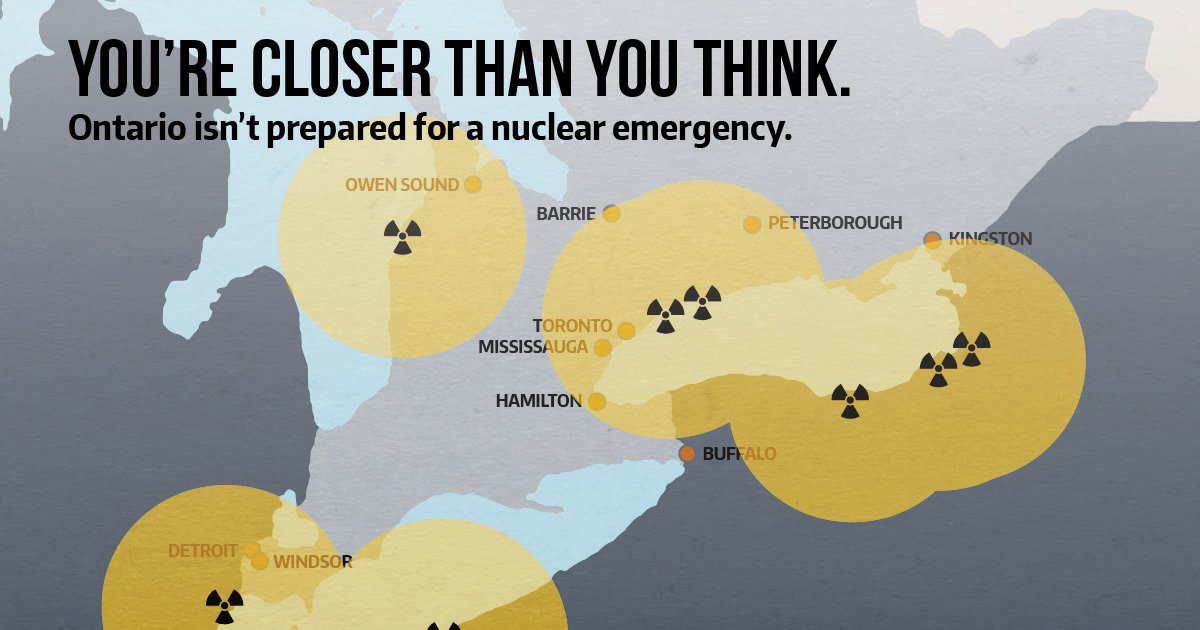 CathyGulkin's tweet photo. 1 in 2 Ontarians live near a nuclear plant. Let's #KeepONsafe from accidents like #Fukushima https://t.co/WDMZsBguj2 https://t.co/HJfAXnYrpc