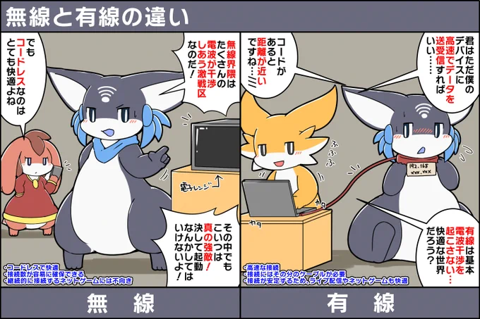 無線接続と有線接続の特徴 #擬竜化 