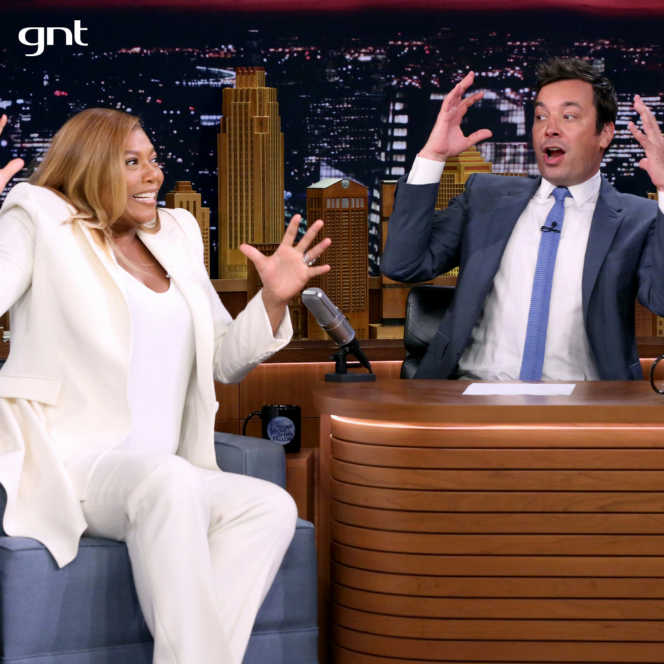 canalgnt's tweet photo. #JimmyFallonNoGNT de hoje recebe a incrível Queen Latifah! Começa 01h 😜😂 https://t.co/vwuJEfZ2Si
