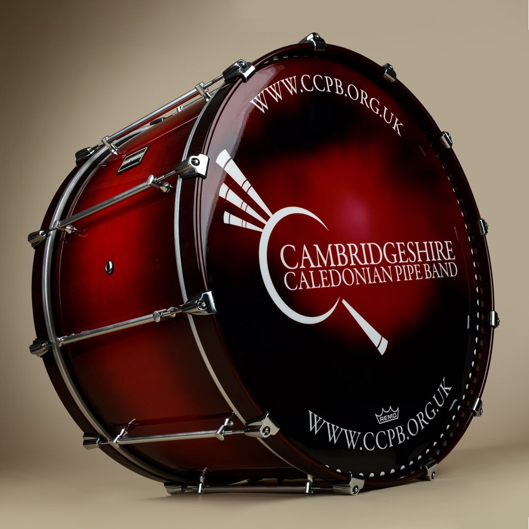 alexhurstdesign's tweet photo. A commission by the Cambridgeshire Caledonian Pipe Band to create artwork for the band's bass drum #Pipeband #Design #Music #Remopercussion https://t.co/m2yefuWs6I