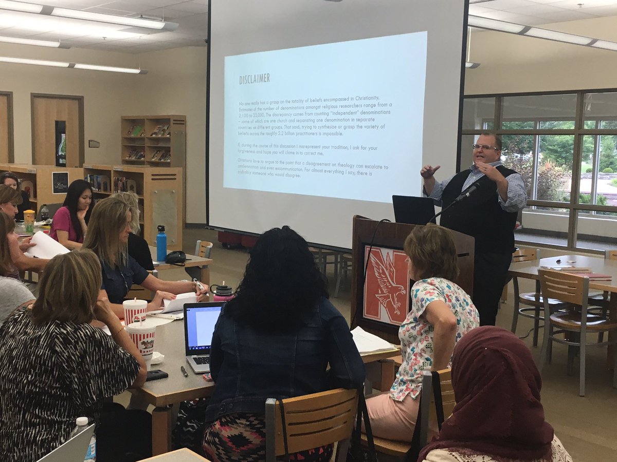 sethbrady9's tweet photo. Learning about Christian diversity from Eric Doolittle,Chaplain @North Central College as part of Religious Lit4Educators #ASCDTig #WeAre203 https://t.co/ilmV87m03P