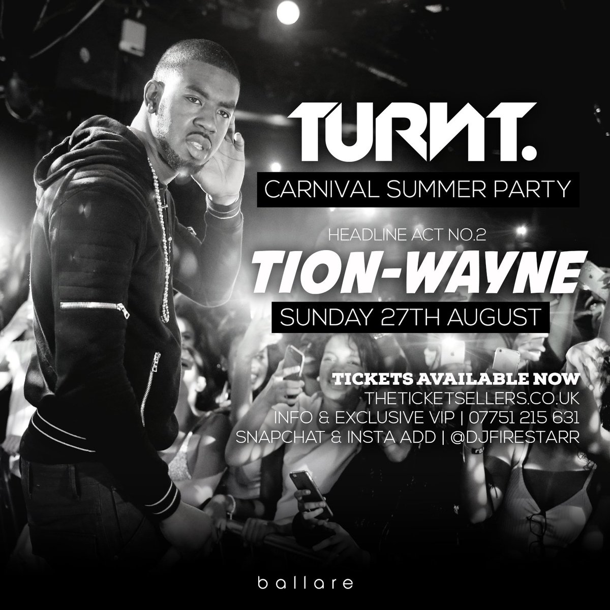 DjFirestarr's tweet photo. #TURNT BANK HOL SUN @BallareCambs 
TIX https://t.co/s6erM8vjPP
@Stylog @TIONWAYNE @KokeUSG @YoungAdz1 @DIRTBIKE_LB 
https://t.co/HXceBrLzH4 https://t.co/S4lXcgcBFf