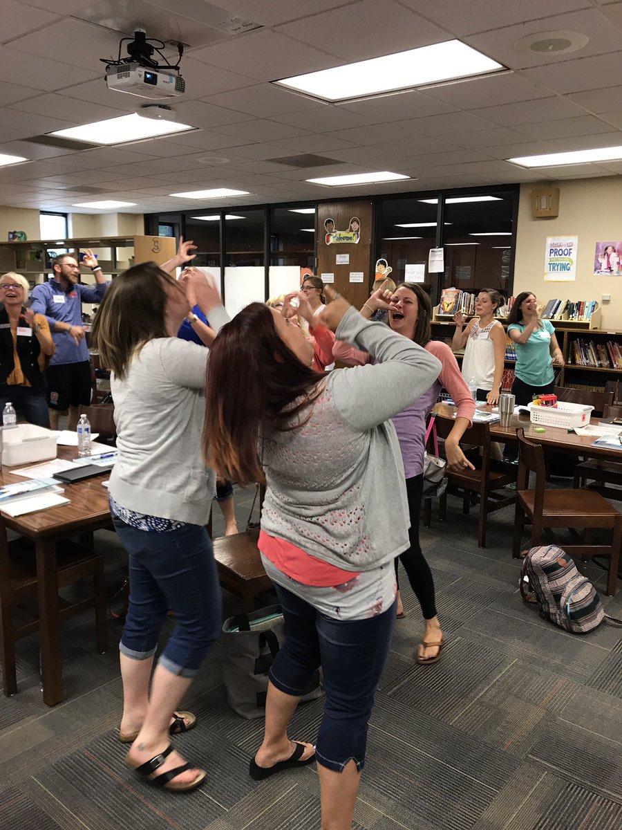 West Fargo teachers played the game "In the Manner of an Adverb" in <a href="/responsiveclass/">Responsive Classroom</a> Advanced Course.#rcsummer #crawlingvigorously