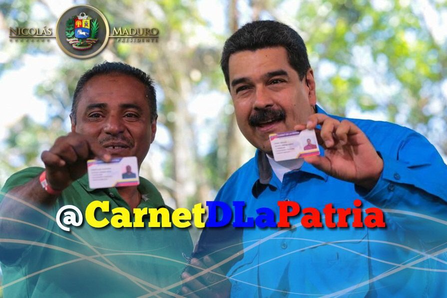 NicolasMaduro's tweet image. Hoy 24deJulio hemos llegado al Carnet de la Patria 15millones...Gracias a todo el Pueblo por su confianza...Ahora Somos Venezuela...Gracias.