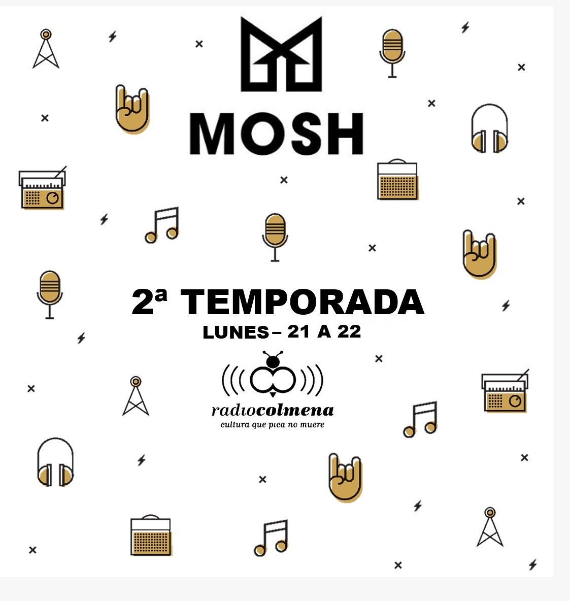 LeaSepulveda's tweet photo. ¡Hoy hay @radioMOSHok! Viene La Suma de Todos los Tiempos (@lasumadelasuma), columna de @Jorge_O_Blanco y más. A las 21 por @radiocolmena https://t.co/aZtsMNj5Io