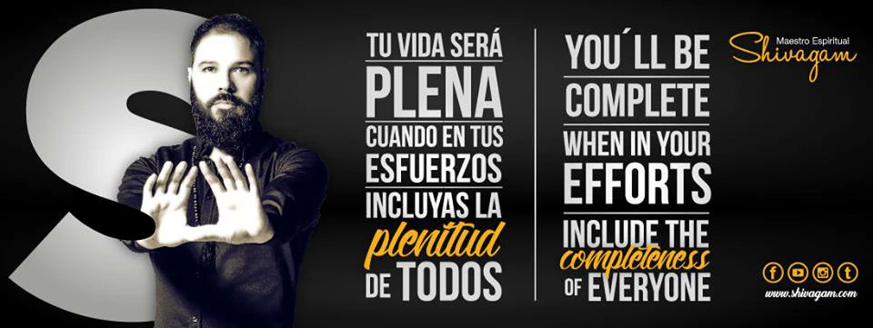 Shivagam's tweet photo. "Tu vida será plena cuando en tus esfuerzos incluyas la plenitud de todos." #FraseShivagam 

Nos vemos en el @MCAFESTIVAL en #Chile 🇨🇱 https://t.co/BPByoweHvU