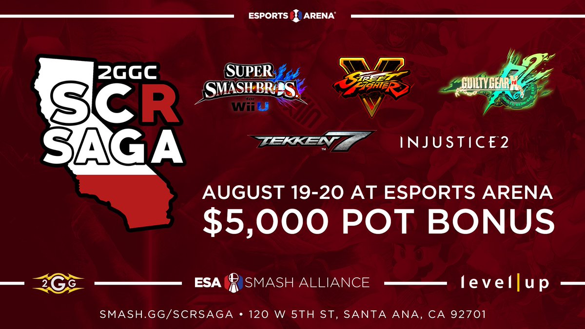 2GGaming's tweet photo. Registration for #2GGC #SCRSaga is now open

Aug 19th - 20th
Santa Ana, CA
$5,000 Pot Bonus

https://t.co/Qq0Ld3pyxs https://t.co/IiYRHu5uqU