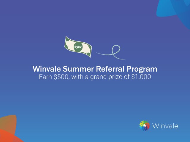 The <a href="/Winvale/">Winvale</a> Summer Referral Promo ends Sept 22nd! Find out more here: winvale.com/16106-2/. Earn cash prizes of $500 or $1,000!
