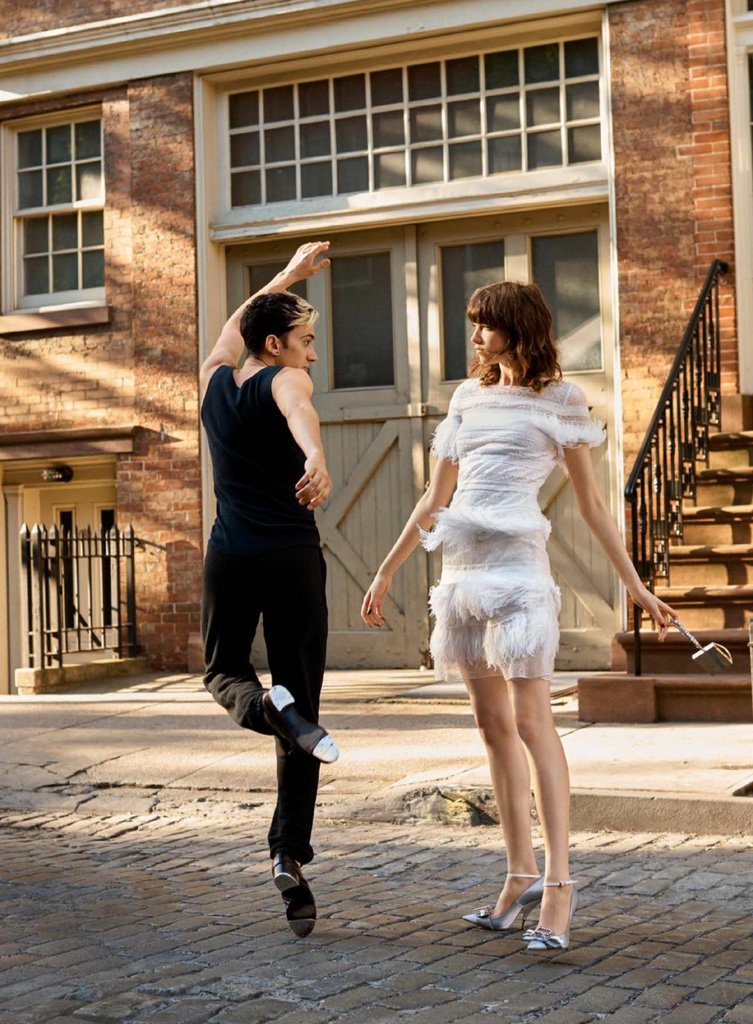 HouseofHerrera's tweet photo. Dance your way through Monday. #CarolinaHerrera in the August issue of Vogue. #SpringBridal18 https://t.co/EMmQTYR408