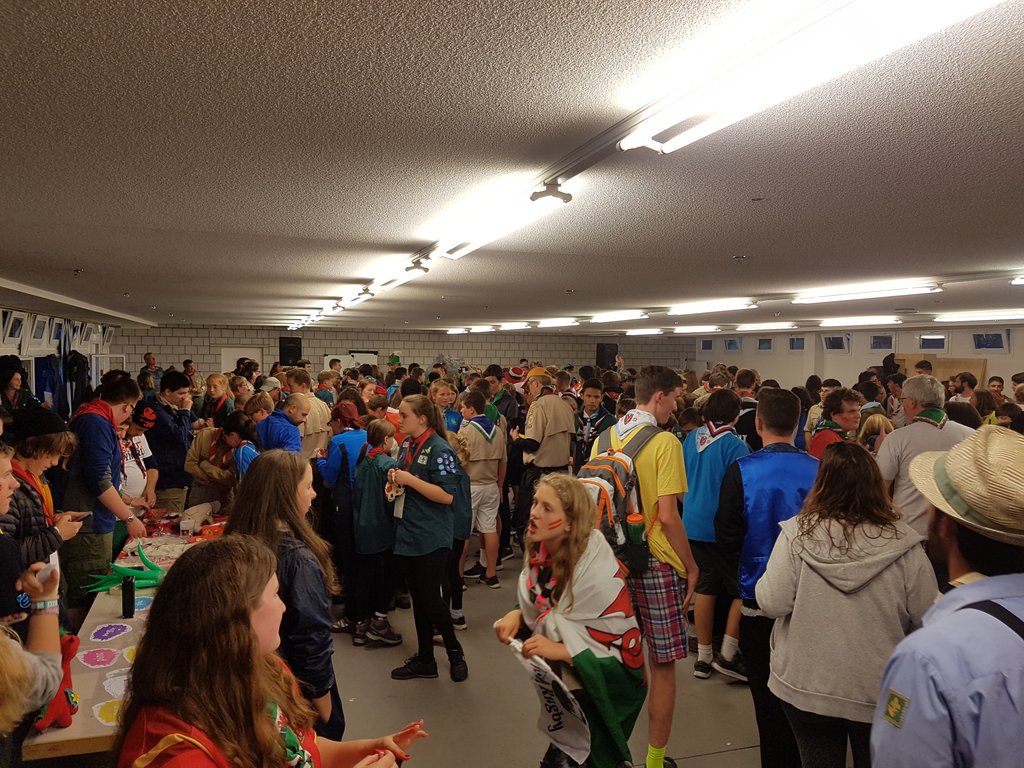PhoenixCardiffN's tweet photo. It's International evening at @KISC spot the Welsh flag! #CardiffKISC17 #iScoutCymru @AfonExplorers https://t.co/sUWOnGAb9V
