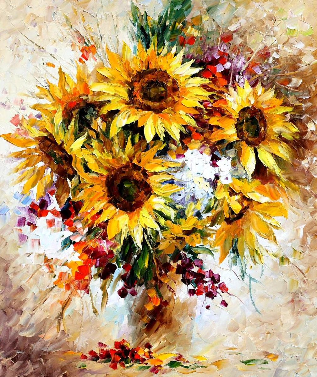Oil Painting "Happy Sunflowers"
What do you think about this painting? What alternative name could you offer? 🌻