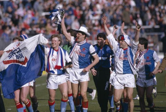 Blackburn Rovers win the 1987 Full Members Cup