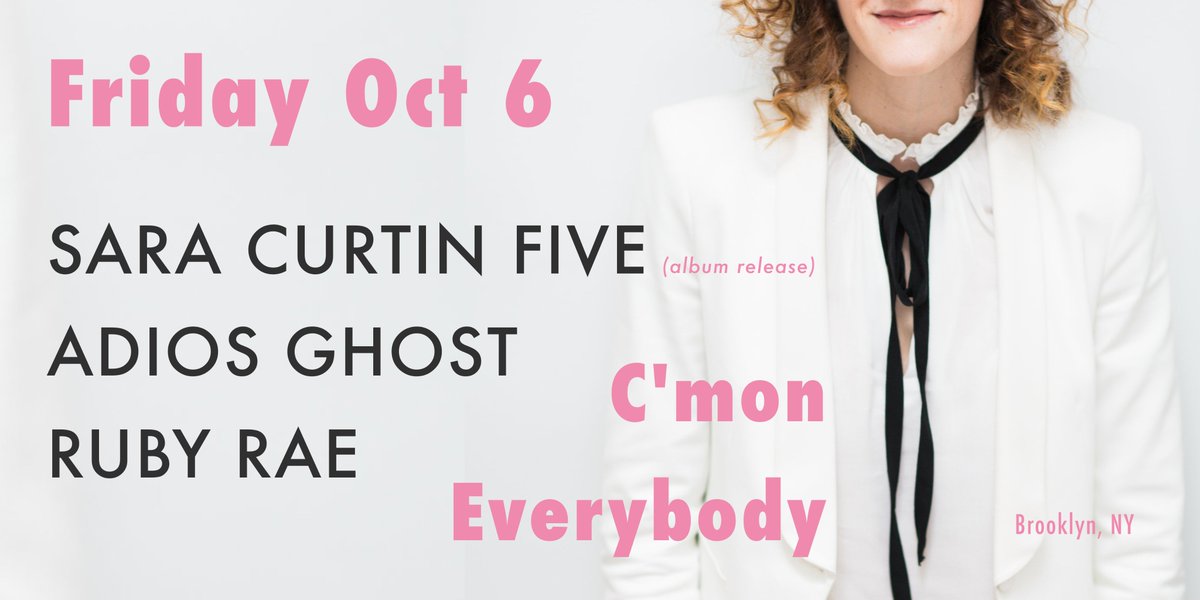 saracurtin's tweet photo. BIG ANNOUNCEMENT! "Or So It Seemed" NYC album release show is FRI OCT 6 @cmoneverybodybk w/ @adiosghost &amp; Ruby Rae https://t.co/UY4EaAdw2n https://t.co/dU7hSsJNS5