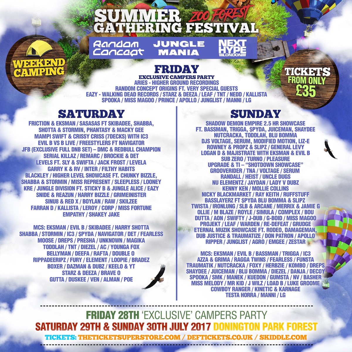 RANDOMCONCEPTUK's tweet photo. ☀️4 Days☀️

🔵Full Weekend +Camp £125
🔵Sat &amp; Sun +Camp £105
🔵Sun +Camp £55
🔵Sat &amp; Sun £85
🔵Sat £45
🔵Sun £45

Tickets: https://t.co/igxhGFQufR https://t.co/kwngsL7CZx