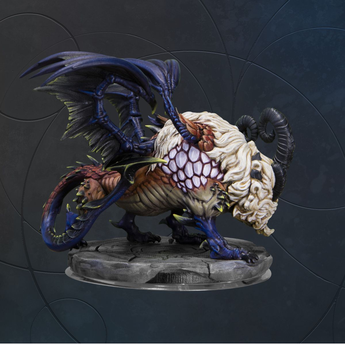 ProdigytheGame's tweet photo. Zotra is a manticore of tremendous power, whose tactics are particularly conniving and vicious. #MiniatureMonday https://t.co/jSD3MMY2mv https://t.co/2jEF9E15pR