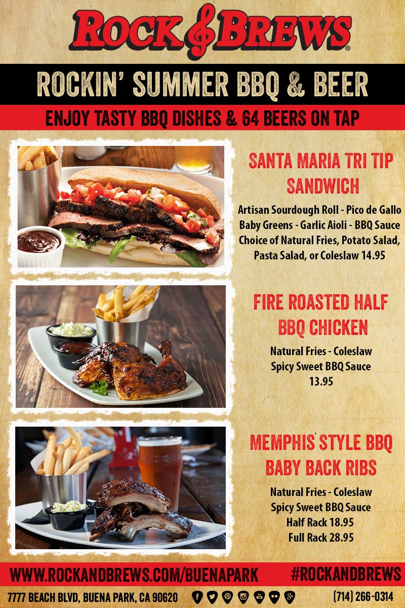 RockandBrewsBP's tweet photo. Come taste our delicious BBQ Menu all summer long! #BBQ #licensedtogrill #grilledtoperfection https://t.co/IaA4Z9Kh8T