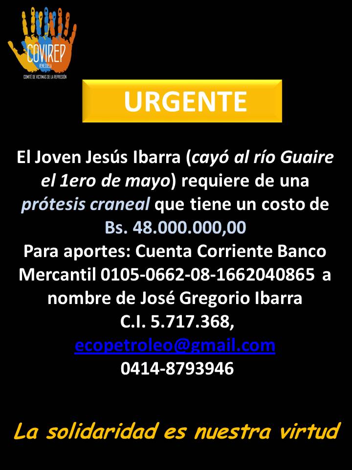 YajairaForero's tweet photo. Necesitamos apoyar a Jesús para que se pueda lograr su operación y pueda ser ese mismo joven que era antes de salir a luchar x Venezuela. https://t.co/5lqUqwt8YN