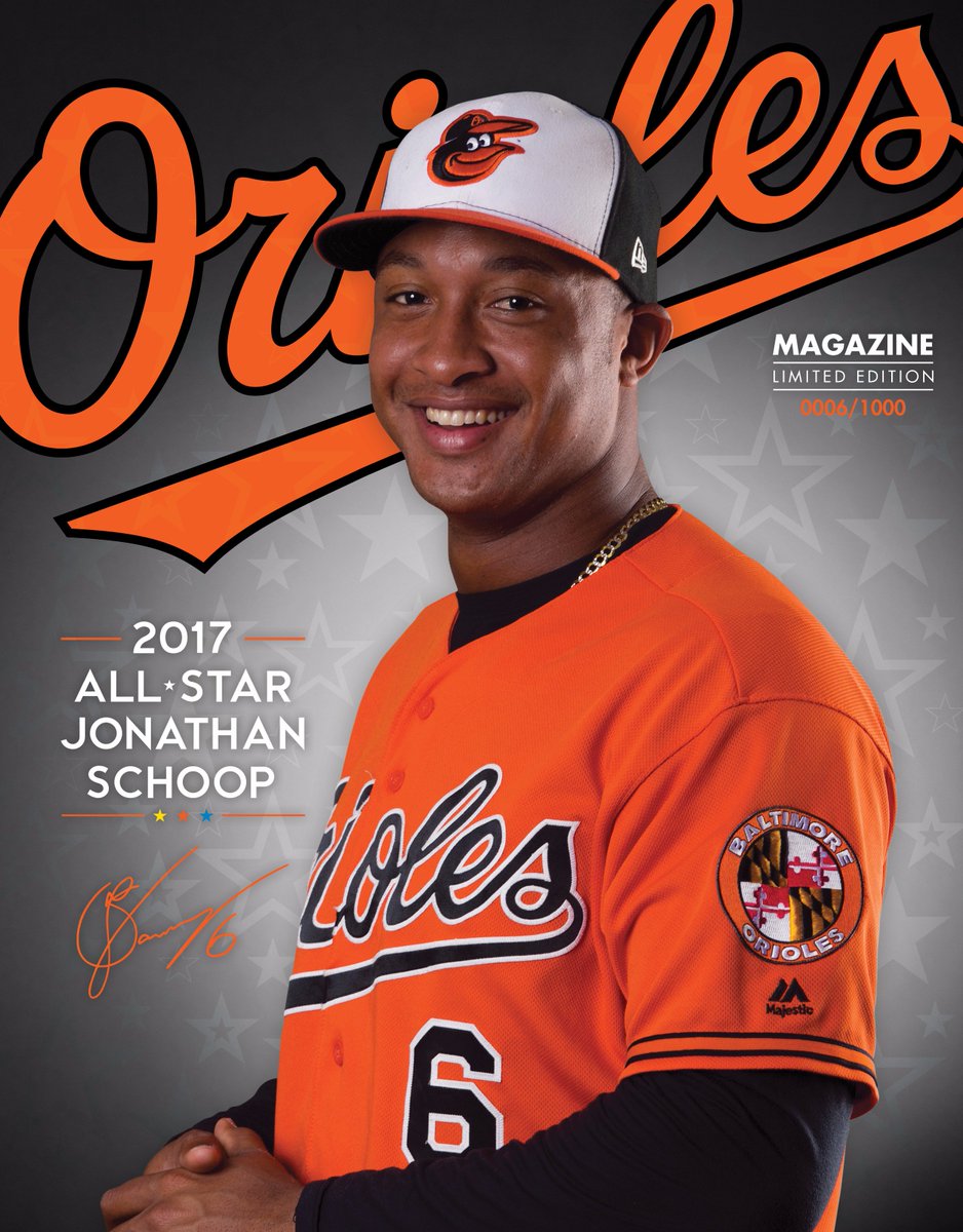 Orioles's tweet photo. #Orioles Magazine 3rd Edition covers revealed! 

Retweet for a chance to win a limited edition cover signed by Jonathan Schoop! #Birdland https://t.co/QKNSbA8PyP