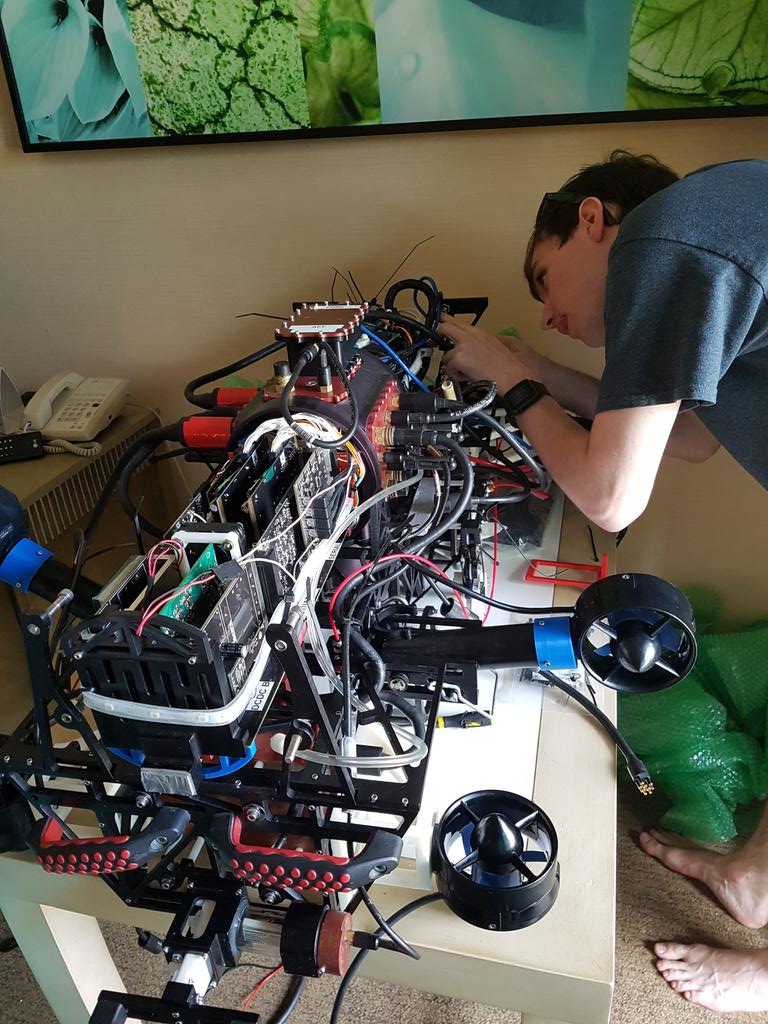 Subs are getting ready for tonight's pool test! #Robosub2017 #artemis